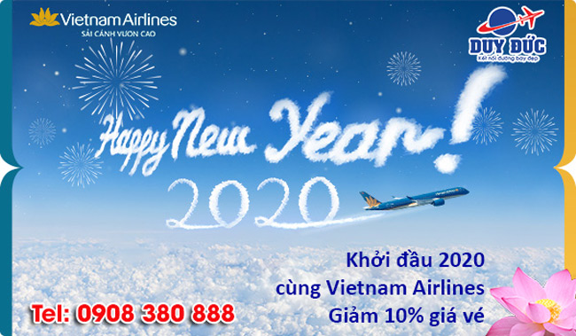Vietnam Airlines giảm 10% giá vé đầu năm mới 2020