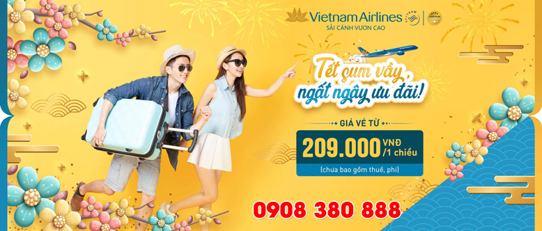 Vietnam Airlines ưu đãi vé Tết 2021 lệch đầu