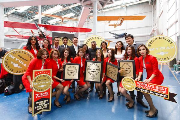 AirAsia tiếp tục được bình chọn là hãng hàng không giá rẻ tốt nhất thế giới