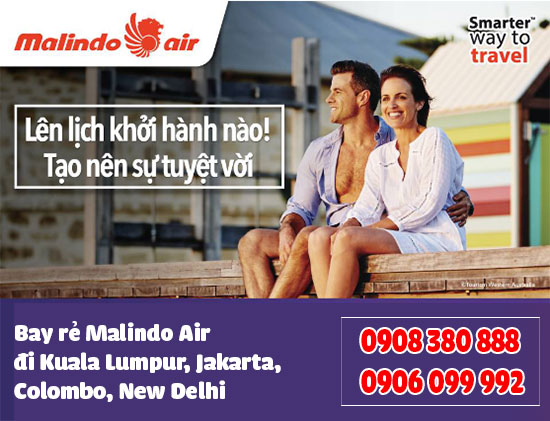 Bay rẻ Malindo Air đi Kuala Lumpur, Jakarta, Colombo, New Delhi