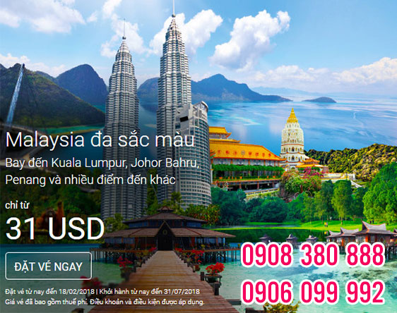 Đón lộc đầu xuân với vé máy bay rẻ AirAsia 31 USD