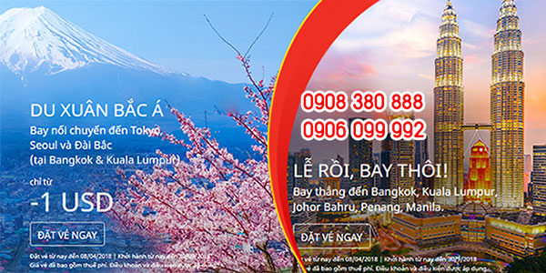 Hãng AirAsia khuyến mãi dịp lễ giá vé 31 USD