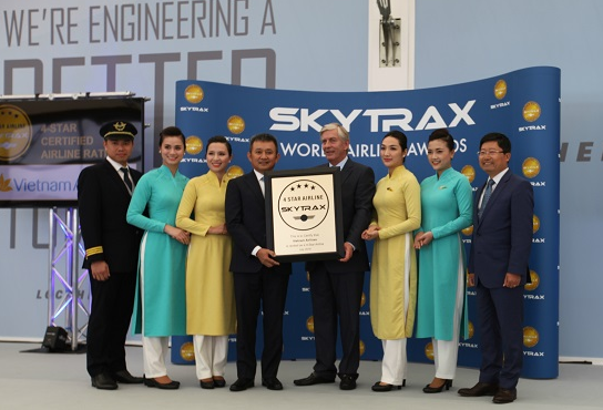 Vietnam Airlines được Skytrax cấp chứng chỉ hãng hàng không quốc tế 4 sao