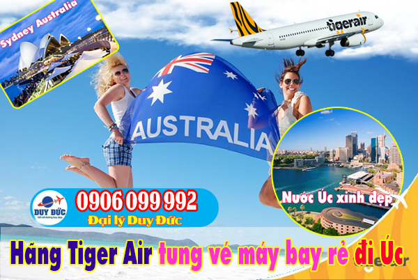 Tiger Air tung vé máy bay giá rẻ đi Australia