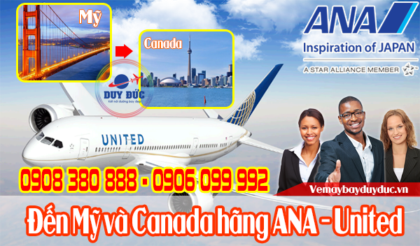 Khuyến mãi bay đến Mỹ và Canada hãng ANA - United