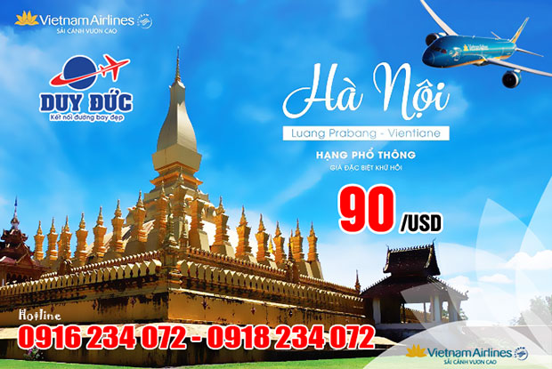 Khuyến mãi vé từ Hà Nội – Lào hãng Vietnam Airlines