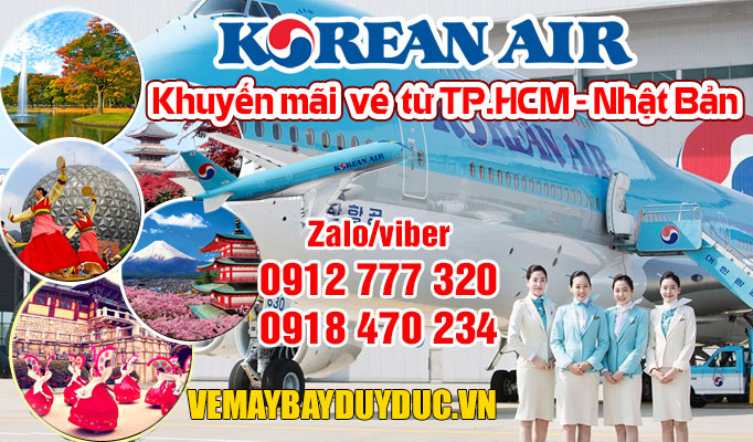 Korean Air tung vé giá đặc biệt từ TP.HCM - Nhật Bản