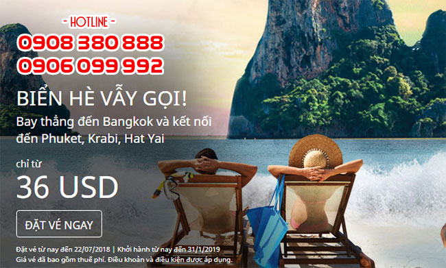 Mùa hè vẫy gọi đặt ngay vé AirAsia 36 USD