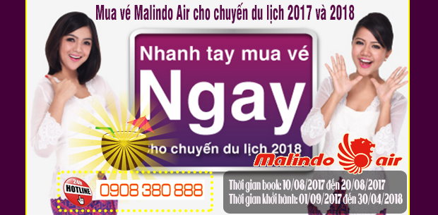 Mua vé Malindo Air cho chuyến du lịch 2017 và 2018
