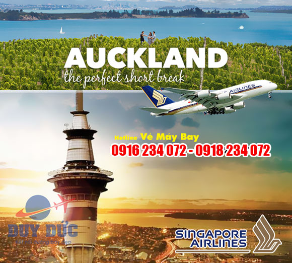 Singapore Airlines khuyến mãi bay đến Auckland 468 USD