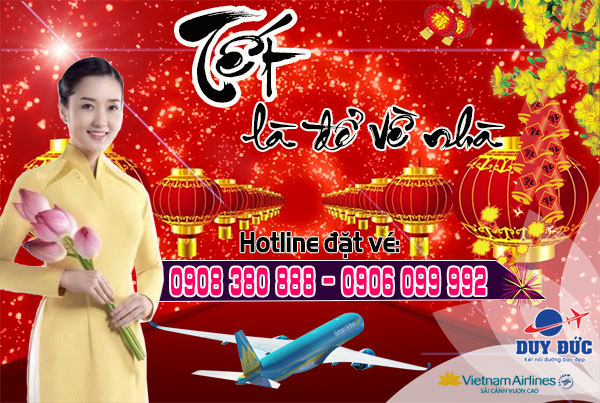 Nhận vé máy bay tết Vietnam Airlines trên đường Phan Anh