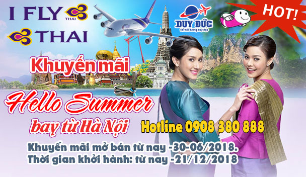 Thai Airways khuyến mãi Hello Summer bay từ Hà Nội