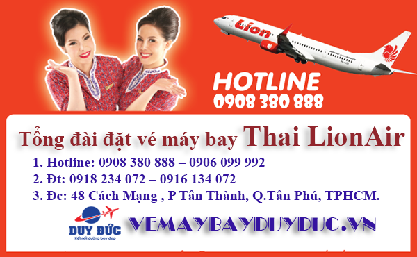 Tổng đài đặt vé máy bay Thai LionAir