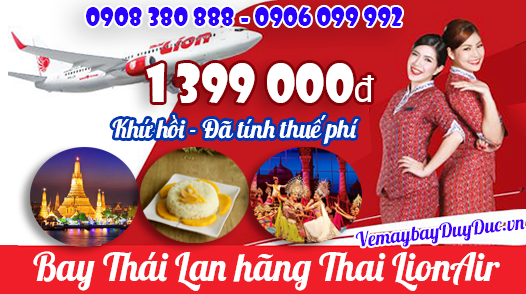 Vé khứ hồi đi Thái Lan siêu rẻ chỉ từ 1 399 000đ
