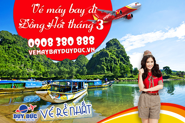 Vé máy bay đi Đồng Hới tháng 3 Vietjet Air