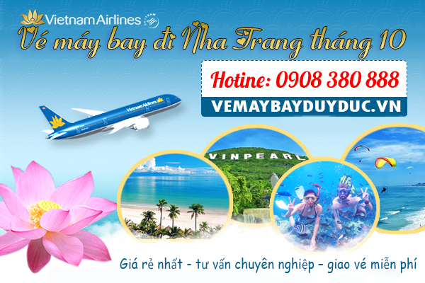 Vé máy bay đi Nha Trang tháng 10 Vietnam Airlines