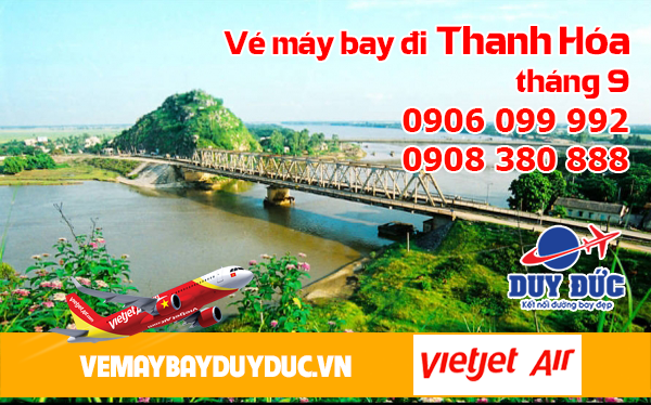 Vé máy bay đi Thanh Hóa tháng 9 Vietjet Air