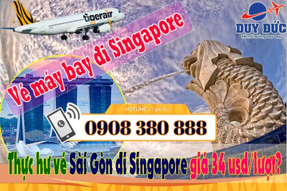 Vé máy bay Sài Gòn đi Singapore giá 34 usd