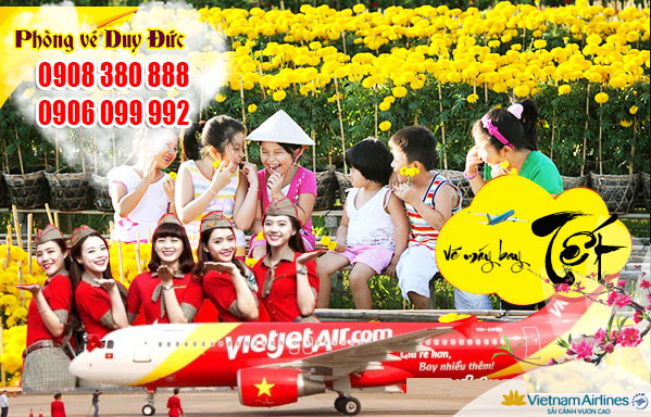 Phòng vé máy bay tết Vietjet Air trên đường Phan Anh