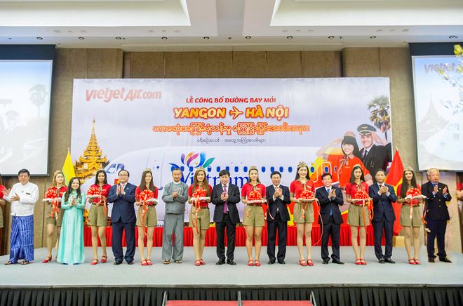 Vietjet mở đường bay mới Hà Nội - Yangon