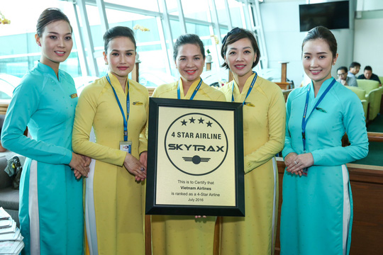 Vietnam Airlines nhận chứng chỉ hãng quốc tế 4 sao của Sky Trax