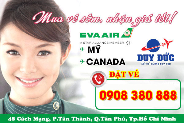 Eva Air khuyến mãi đi Mỹ