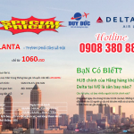 Delta Airlines khuyến mãi vé đến Atlanta 1060 USD