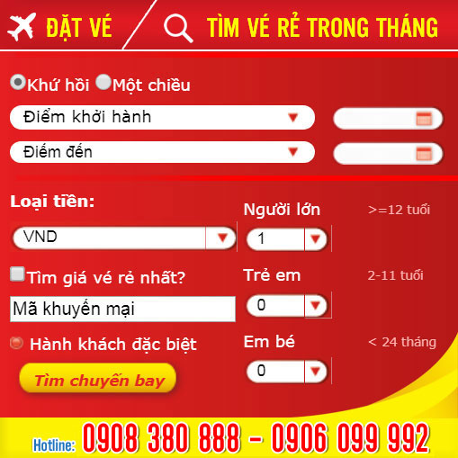 khung tra giá vé máy bay Việt Mỹ