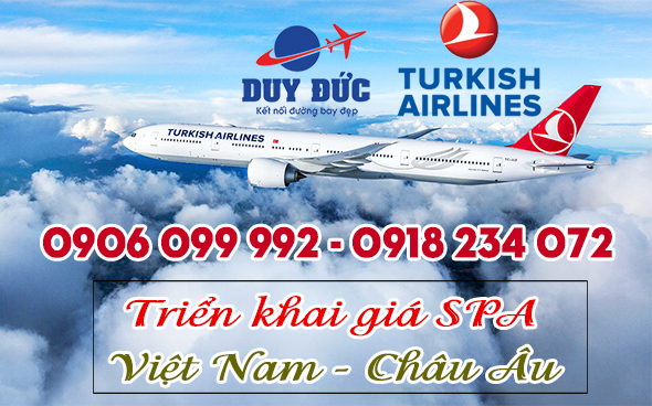 Turkish Airlines triển khai giá SPA đi Châu Âu