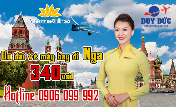 Vietnam Airlines ưu đãi vé máy bay đi Nga 340 usd