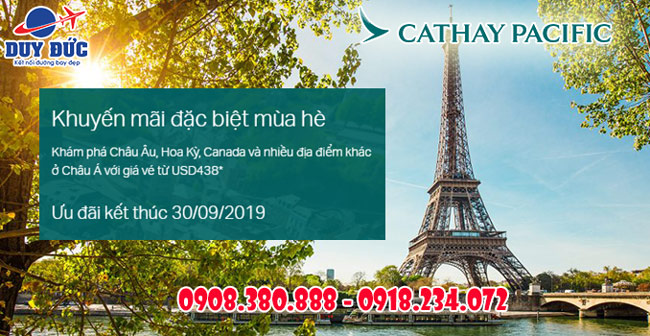 Cathay Pacific khuyến mãi đặc biệt mùa hè
