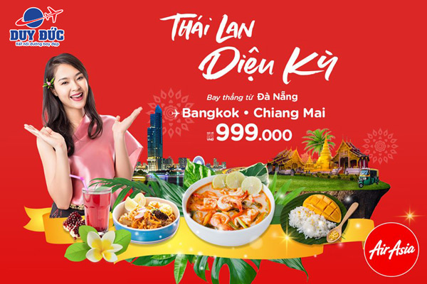 Bay đến Thái Lan thưởng thức ẩm thực với vé máy bay giá rẻ AirAsia