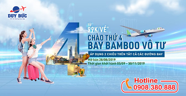 Chào thứ 4 Bamboo Airways ưu đãi vé máy bay giá từ 99k