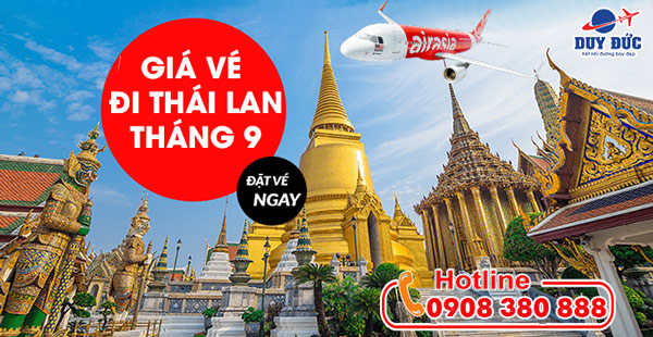 Giá vé máy bay đi Thái Lan tháng 9 