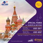 Thai Airways khuyến mãi đặc biệt từ Hà Nội đi châu Âu