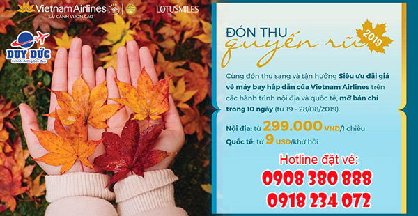 Vietnam Airlines siêu khuyến mãi "Đón thu quyến rũ 2019"