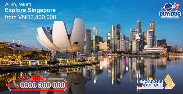 Singapore Airlines khuyến mãi vé khứ hồi TPHCM - Singapore