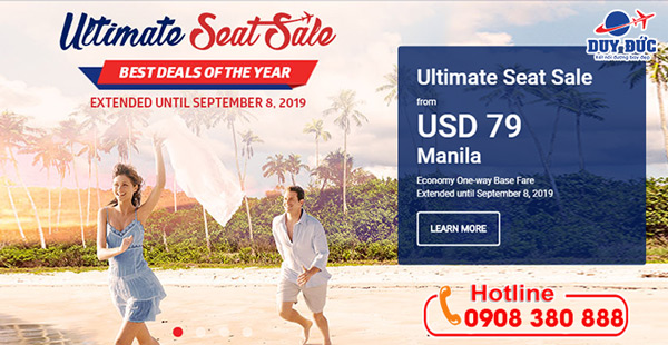 Philippine Airlines khuyến mãi khủng giá vé chỉ từ 79 USD