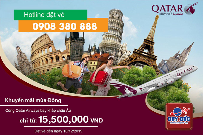 Qatar Airways khuyến mại mùa Đông