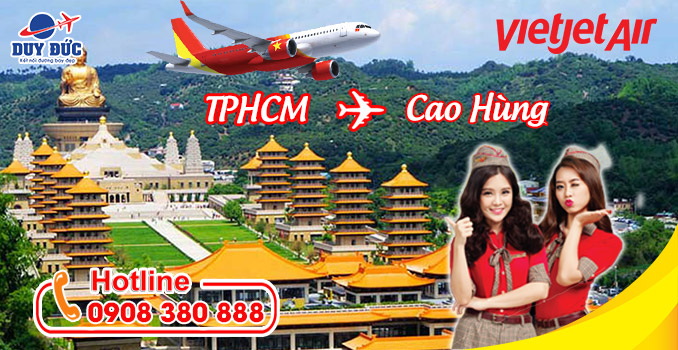 Vé máy bay giá rẻ từ Hồ Chí Minh đi Cao Hùng hãng Vietjet Air