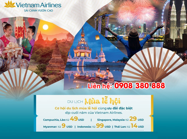 Vietnam Airlines ưu đãi giá vé mùa lễ hội dịp cuối năm