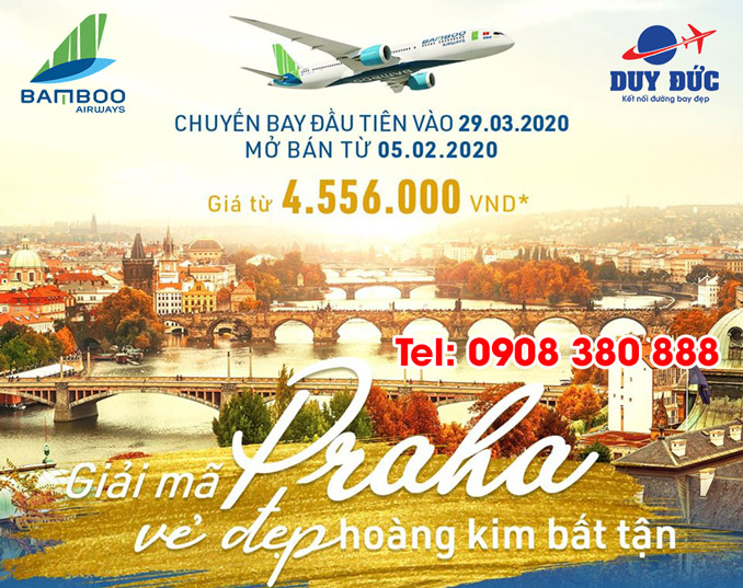 Bamboo Airways chính thức mở bán vé cho đường bay thẳng Hà Nội - Praha