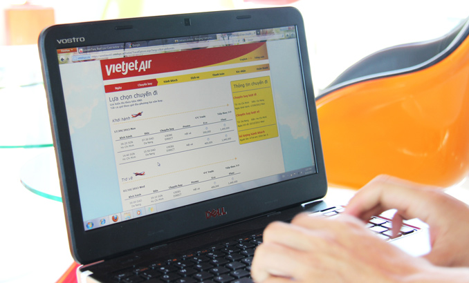 Nhận thanh toán vé máy bay Vietjet khách đặt Online trên Web