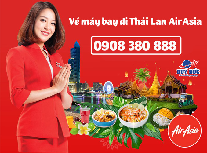 Vé máy bay đi Thái Lan hãng AirAsia