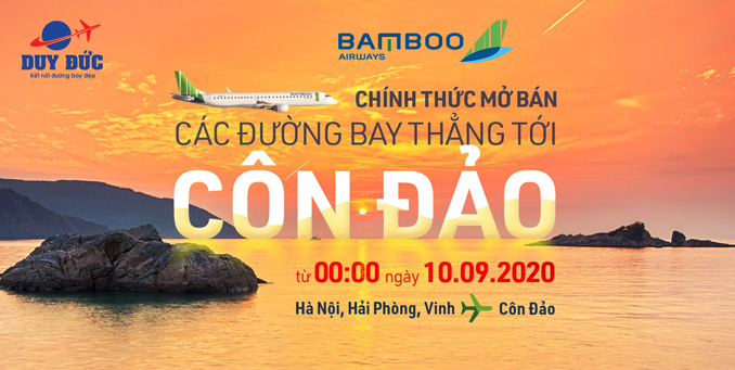 Bamboo Airways mở bán các đường bay thẳng tới Côn Đảo