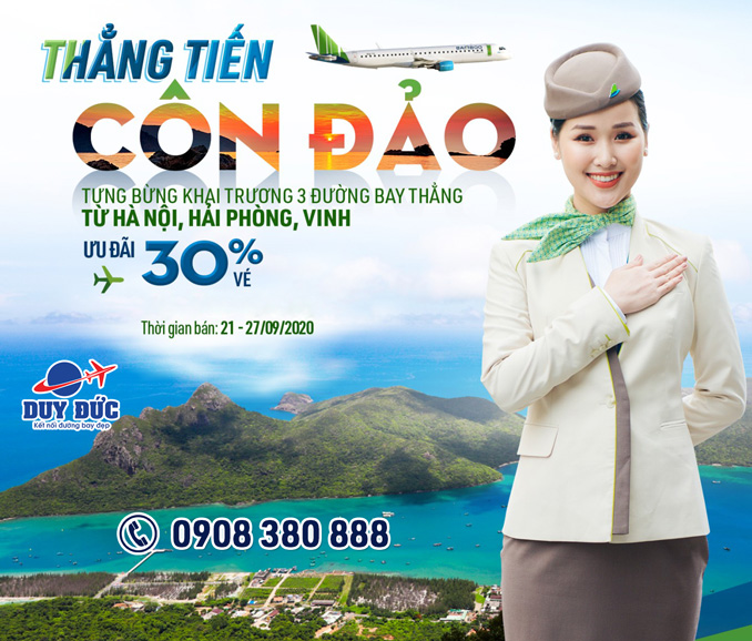 Bamboo Airways tiếp tục nối dài chuỗi tri ân ưu đãi bay Côn Đảo