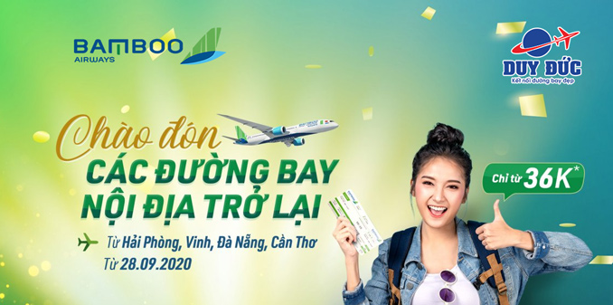 Bamboo Airways chào đón các đường bay nội địa trở lại