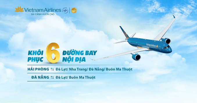 Vietnam Airlines khôi phục các đường bay nội địa trong tháng 10
