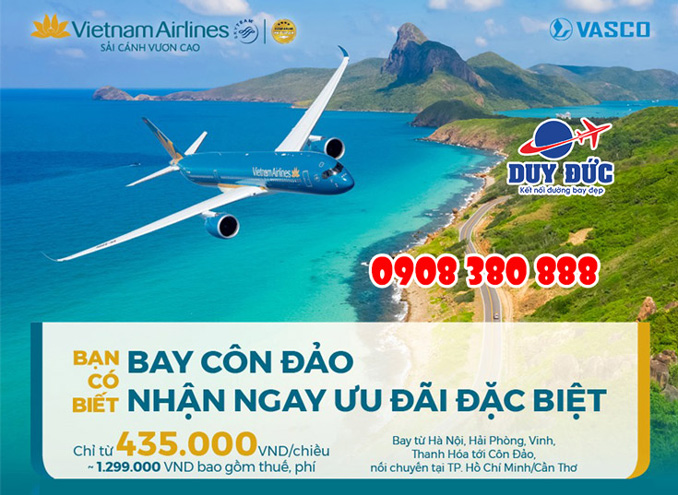 Ưu đãi bay Côn Đảo Vietnam Airlines Group