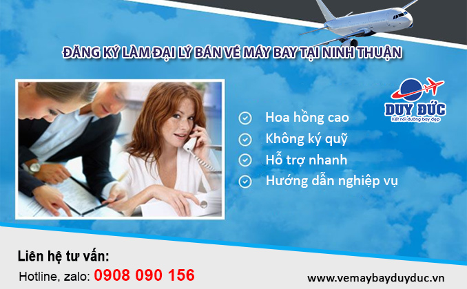 Đăng ký làm đại lý bán vé máy bay tại Ninh Thuận bao nhiêu tiền